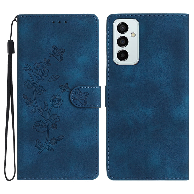 Flower Butterfly Embossing Pattern Leather Phone Case