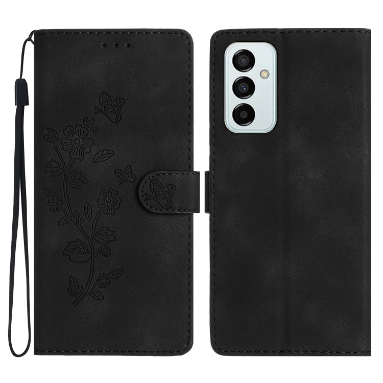 Flower Butterfly Embossing Pattern Leather Phone Case