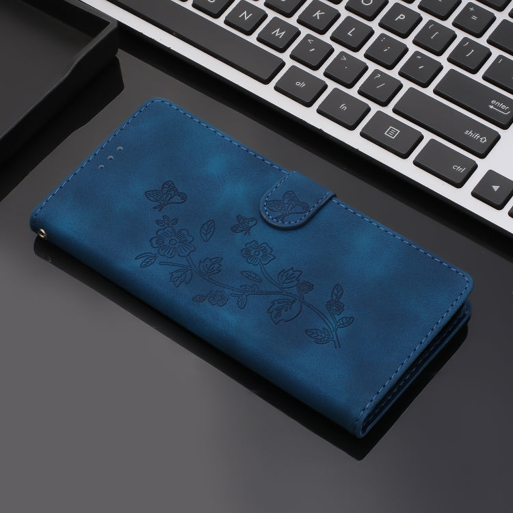 Flower Butterfly Embossing Leather Phone Case for Samsung Galaxy S23 FE 5G