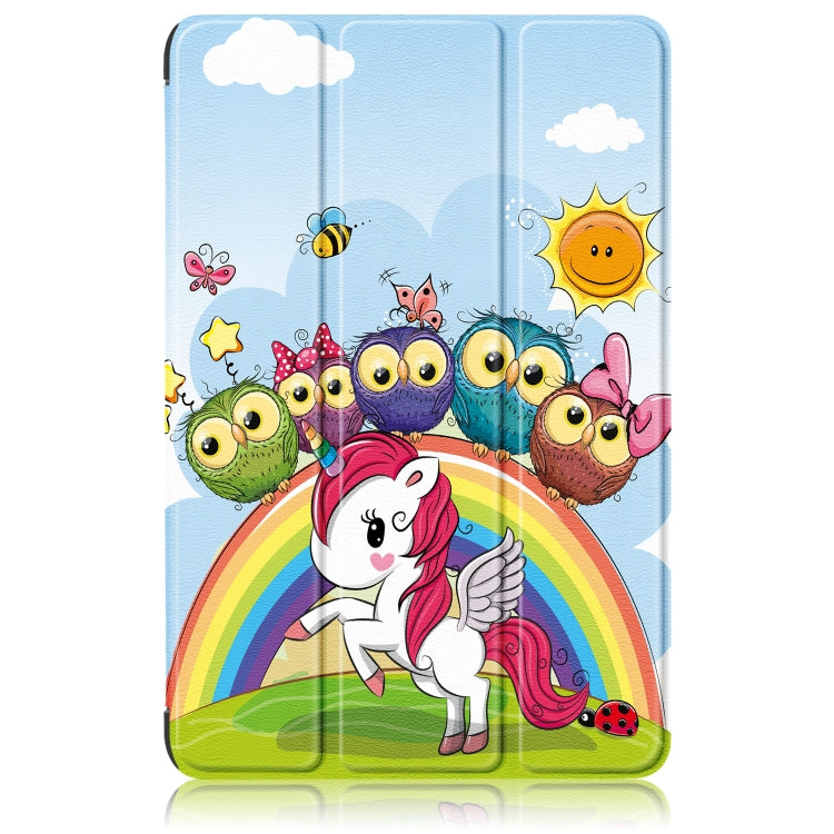 Custer Painted 3-Fold Holder Smart Leather Tablet Case