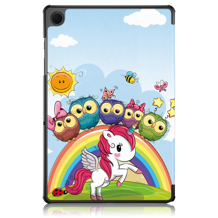 Custer Painted 3-Fold Holder Smart Leather Tablet Case