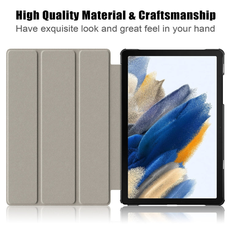 Custer Painted 3-Fold Holder Smart Leather Tablet Case