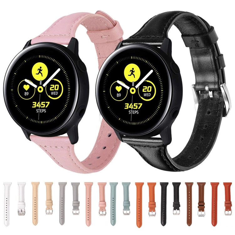 T Slim Leather Watch Band for Samsung Galaxy Watch, 20mm
