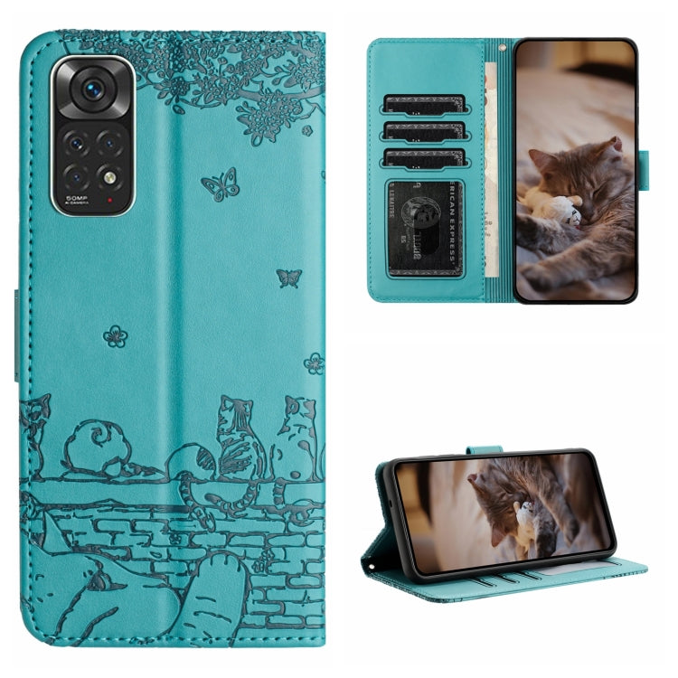 Cat Embossing Pattern Leather Phone Case with Lanyard, For Xiaomi Redmi Note 12 5G India / POCO X5, For Xiaomi Redmi 12C / 11A, For Xiaomi Redmi Note 11 Pro 4G/5G Global, For Xiaomi Redmi Note 11 Global