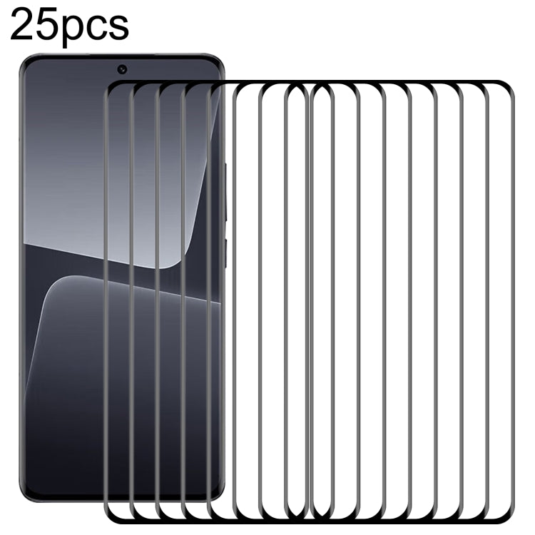 25pcs 9H HD 3D Curved Edge Tempered Glass Film