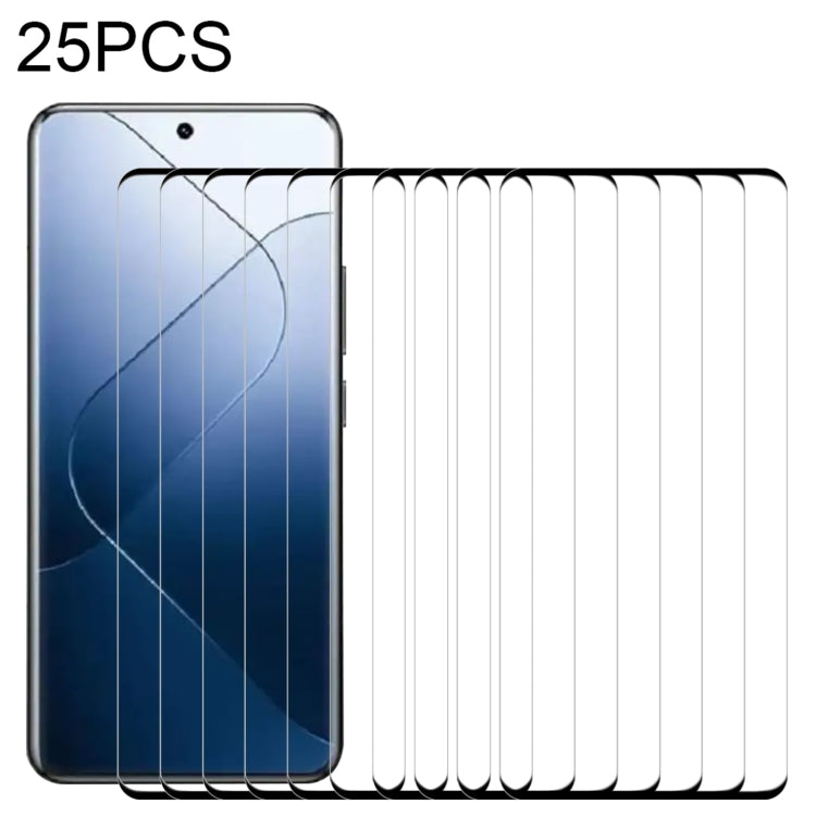 25pcs 9H HD 3D Curved Edge Tempered Glass Film