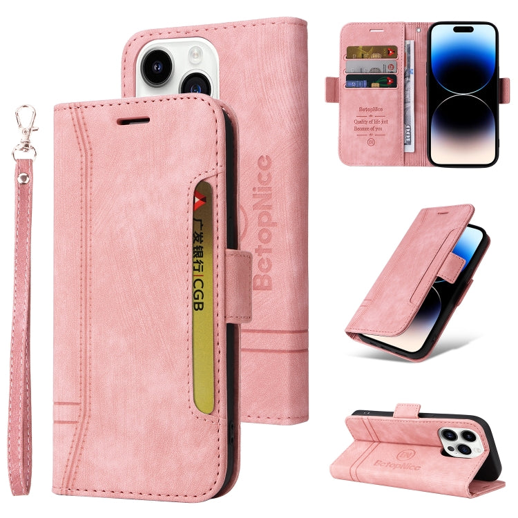 BETOPNICE Dual-side Buckle Leather Phone Case, For iPhone 15 Pro Max, For iPhone 15 Pro, For iPhone 15 Plus, For iPhone 15