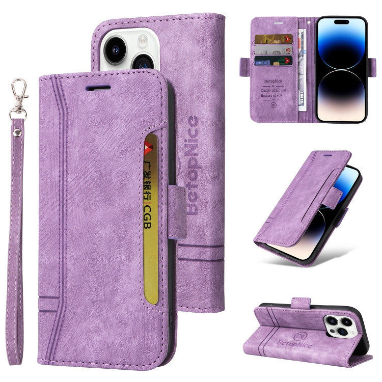 BETOPNICE Dual-side Buckle Leather Phone Case, For iPhone 15 Pro Max, For iPhone 15 Pro, For iPhone 15 Plus, For iPhone 15