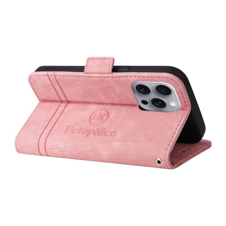 BETOPNICE Dual-side Buckle Leather Phone Case, For iPhone 16 Pro Max, For iPhone 16 Pro, For iPhone 16 Plus, For iPhone 16
