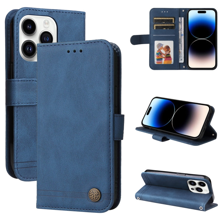 Skin Feel Life Tree Leather Phone Case, For iPhone 16, For iPhone 15 Pro Max, For iPhone 15 Pro, For iPhone 15 Plus
