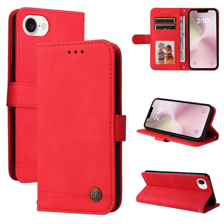 Skin Feel Life Tree Leather Phone Case, For iPhone 16 Pro Max, For iPhone 16 Pro, For iPhone 16 Plus, For iPhone 16