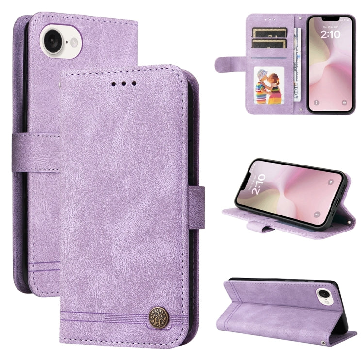 Skin Feel Life Tree Leather Phone Case, For iPhone 16 Pro Max, For iPhone 16 Pro, For iPhone 16 Plus, For iPhone 16
