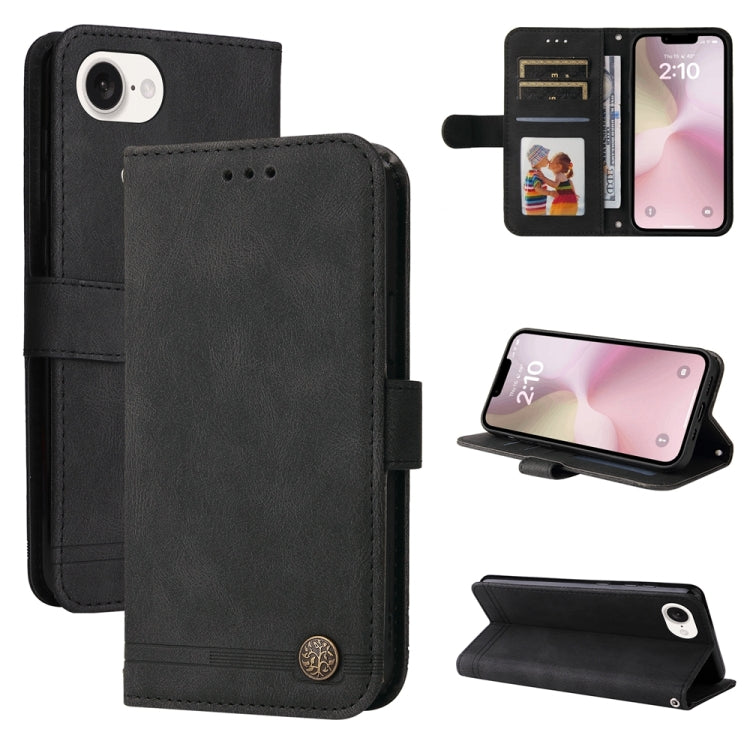 Skin Feel Life Tree Leather Phone Case, For iPhone 16 Pro Max, For iPhone 16 Pro, For iPhone 16 Plus, For iPhone 16