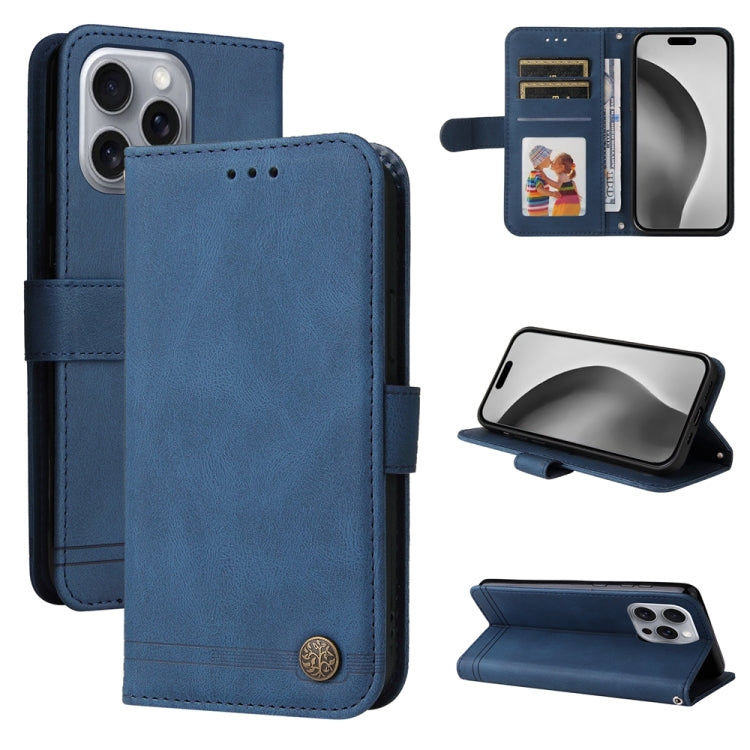 Skin Feel Life Tree Leather Phone Case, For iPhone 16e, For iPhone 15 Pro Max, For iPhone 15 Pro, For iPhone 15 Plus