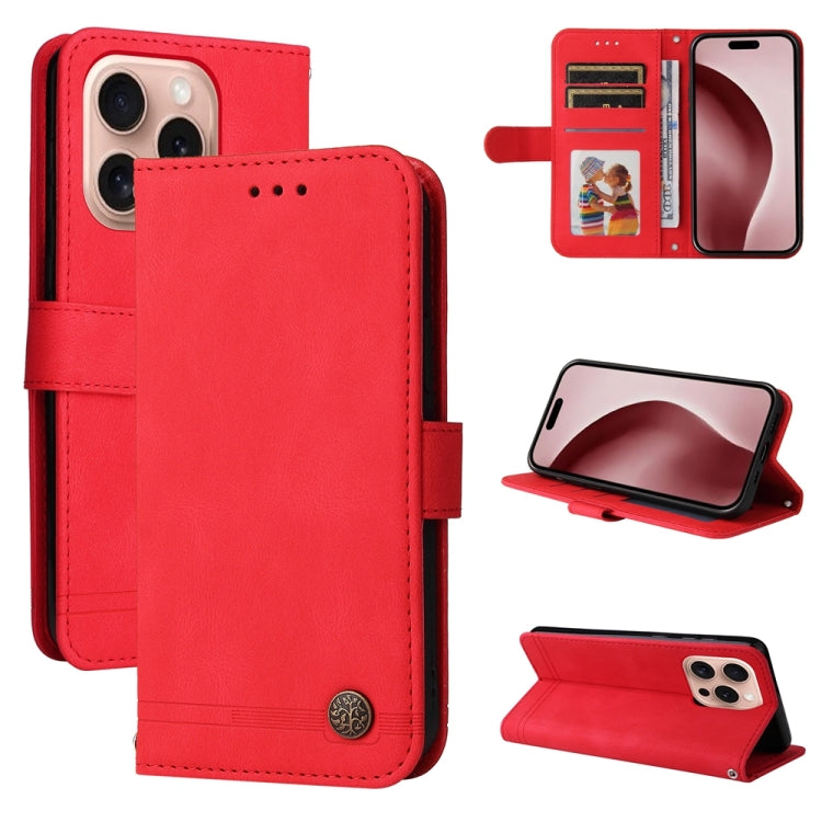 Skin Feel Life Tree Leather Phone Case, For iPhone 16e, For iPhone 15 Pro Max, For iPhone 15 Pro, For iPhone 15 Plus