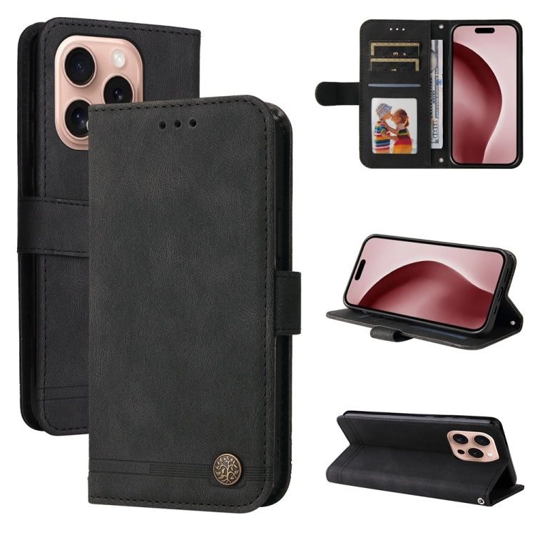 Skin Feel Life Tree Leather Phone Case, For iPhone 16e, For iPhone 15 Pro Max, For iPhone 15 Pro, For iPhone 15 Plus