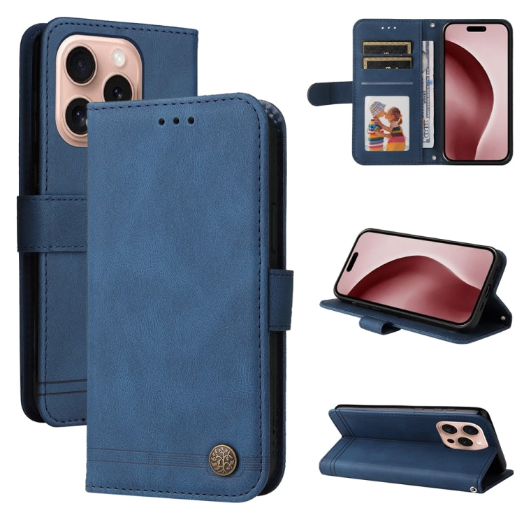 Skin Feel Life Tree Leather Phone Case, For iPhone 16e, For iPhone 15 Pro Max, For iPhone 15 Pro, For iPhone 15 Plus