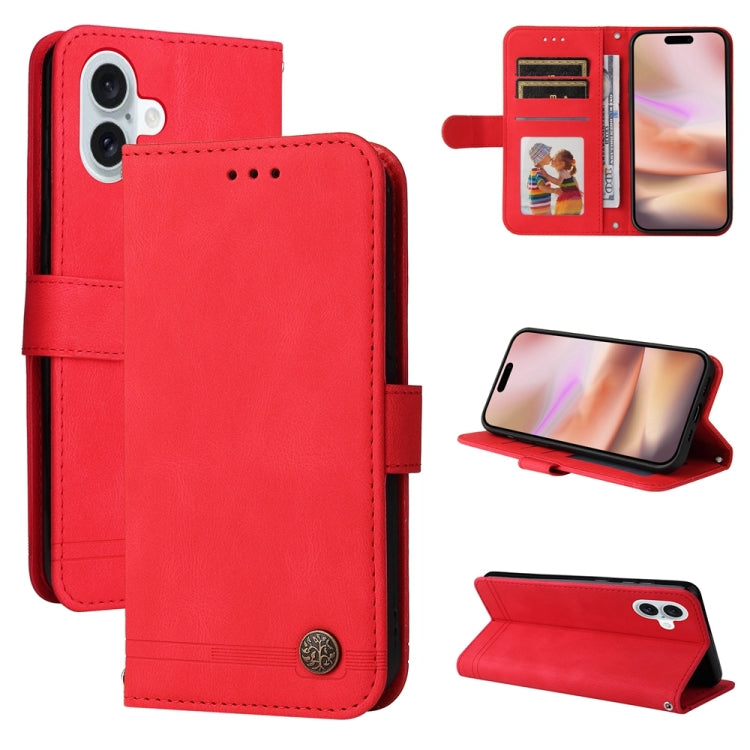 Skin Feel Life Tree Leather Phone Case, For iPhone 16e, For iPhone 15 Pro Max, For iPhone 15 Pro, For iPhone 15 Plus