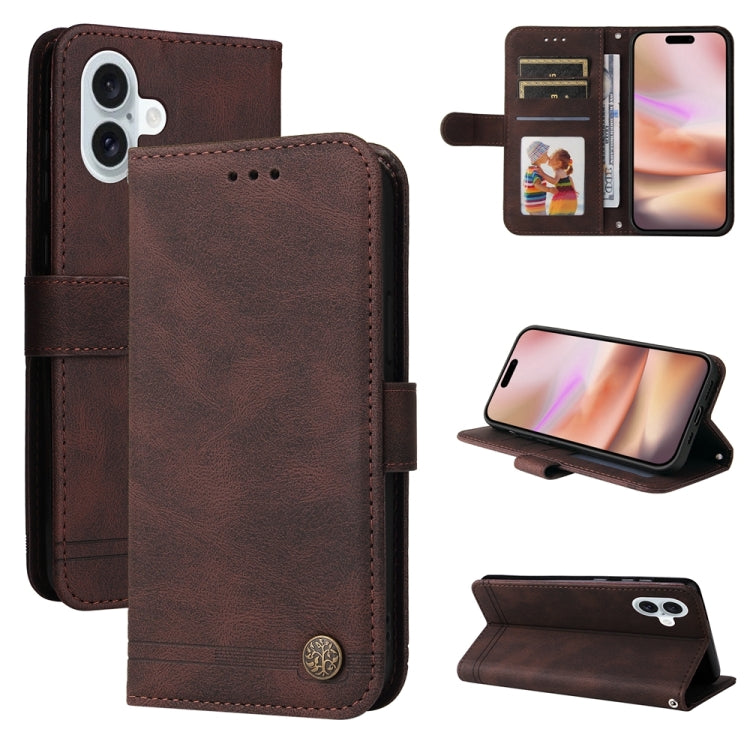Skin Feel Life Tree Leather Phone Case, For iPhone 16e, For iPhone 15 Pro Max, For iPhone 15 Pro, For iPhone 15 Plus