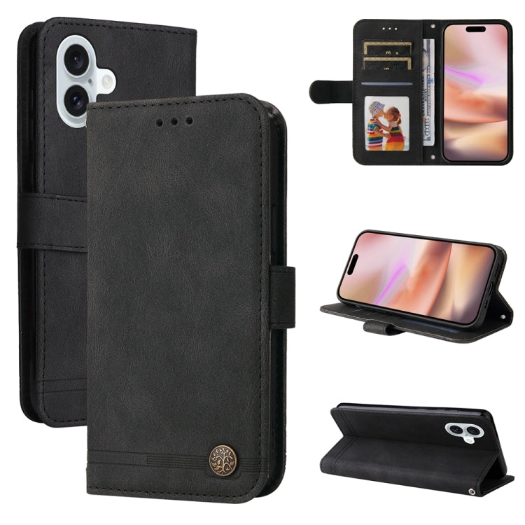 Skin Feel Life Tree Leather Phone Case, For iPhone 16e, For iPhone 15 Pro Max, For iPhone 15 Pro, For iPhone 15 Plus
