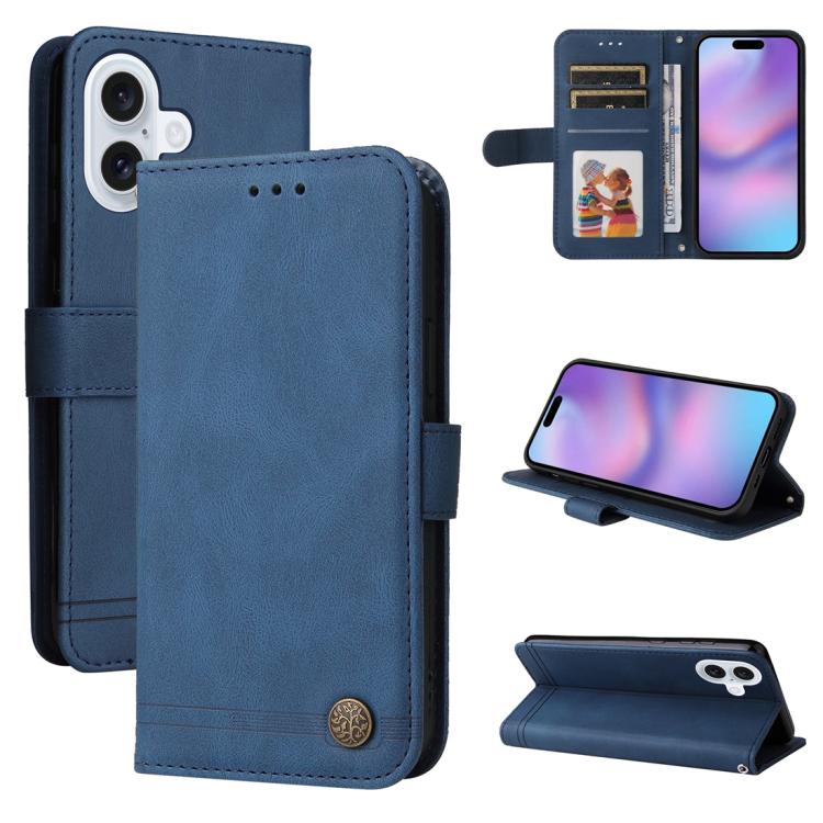 Skin Feel Life Tree Leather Phone Case, For iPhone 16 Pro Max, For iPhone 16 Pro, For iPhone 16 Plus, For iPhone 16