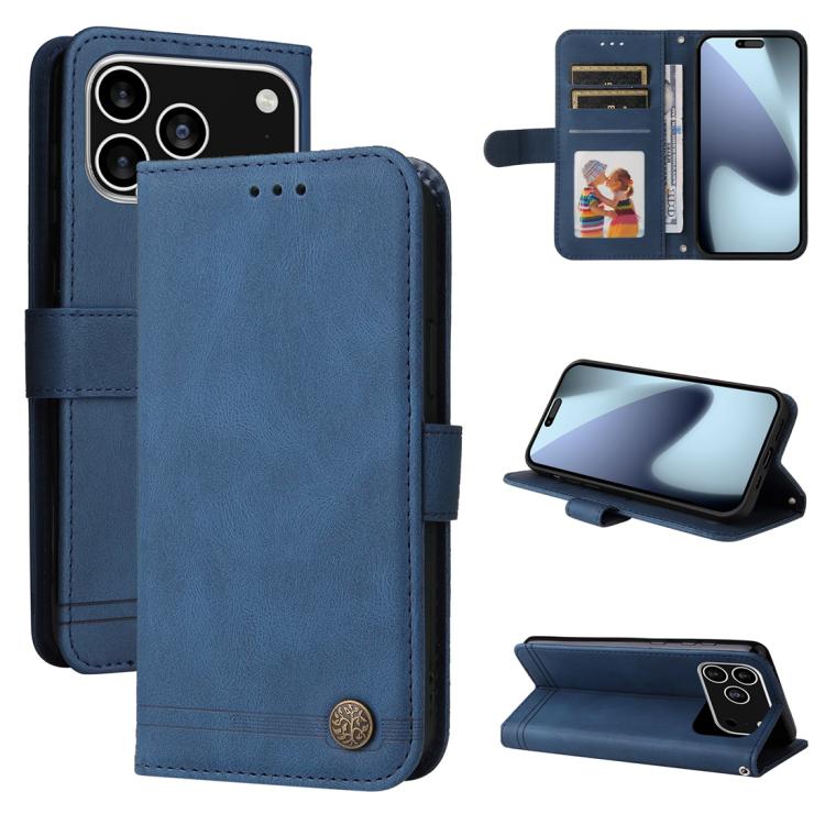 Skin Feel Life Tree Leather Phone Case, For iPhone 16 Pro Max, For iPhone 16 Pro, For iPhone 16 Plus, For iPhone 16