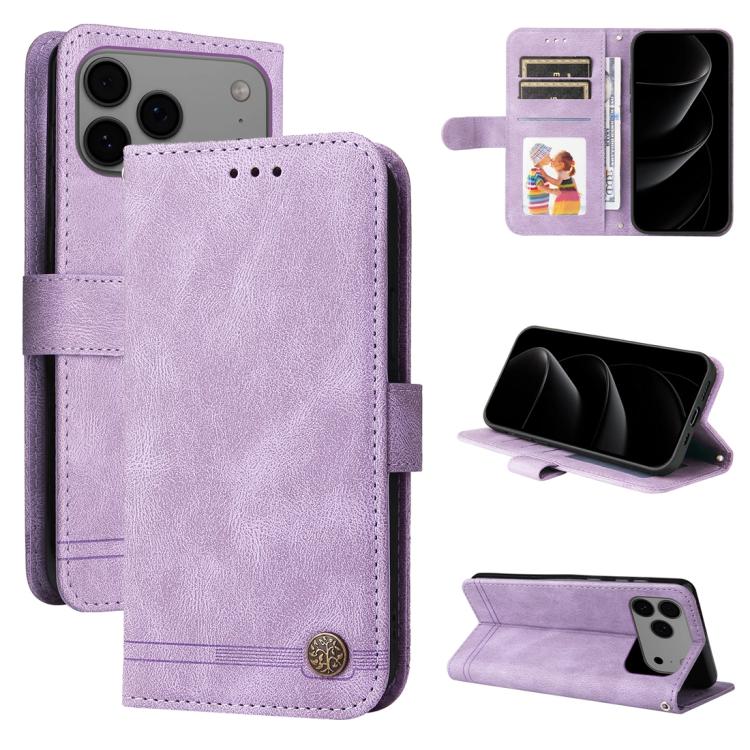 Skin Feel Life Tree Leather Phone Case, For iPhone 16 Pro Max, For iPhone 16 Pro, For iPhone 16 Plus, For iPhone 16