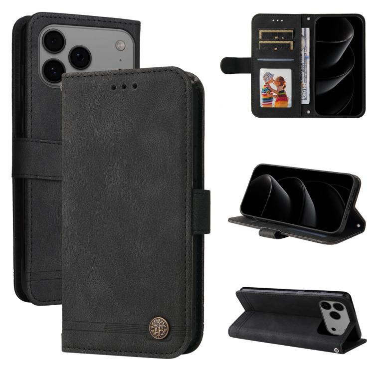 Skin Feel Life Tree Leather Phone Case, For iPhone 16 Pro Max, For iPhone 16 Pro, For iPhone 16 Plus, For iPhone 16