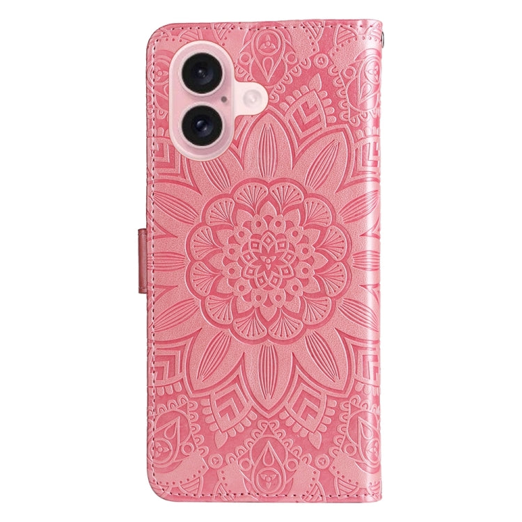 Embossed Sunflower Leather Phone Case, For iPhone 16, For iPhone 15 Pro Max, For iPhone 15 Pro, For iPhone 15 Plus