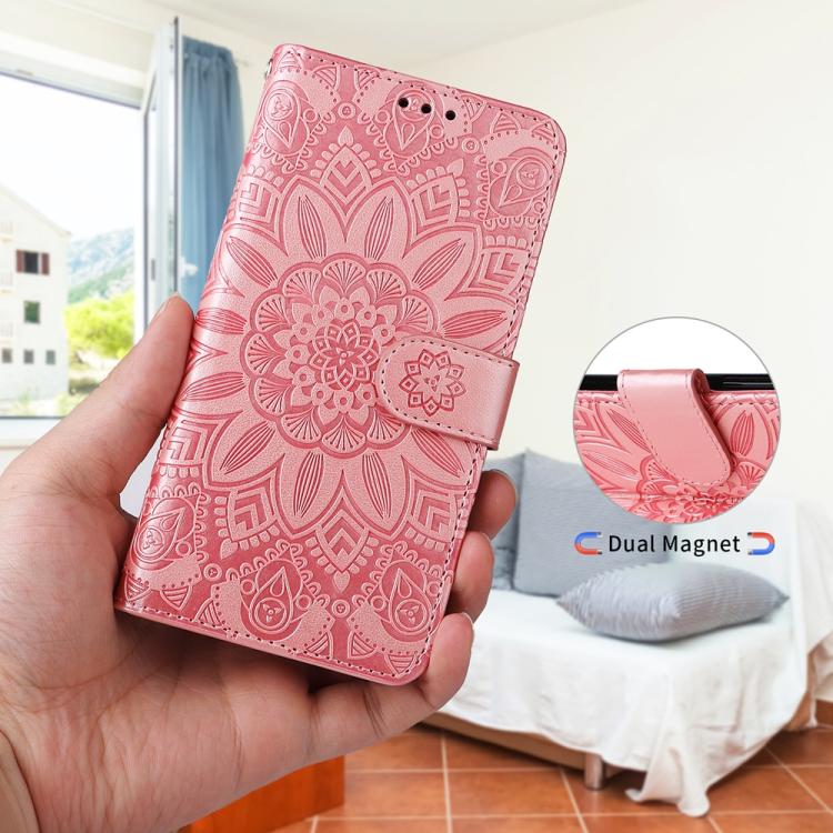 Embossed Sunflower Leather Phone Case, For iPhone 16 Pro Max, For iPhone 16 Pro, For iPhone 16 Plus, For iPhone 16