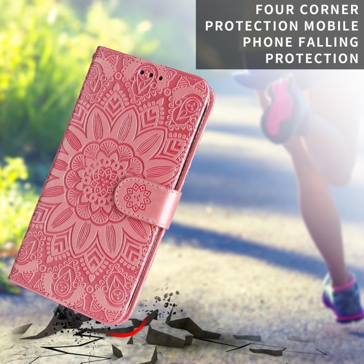 Embossed Sunflower Leather Phone Case, For iPhone 16 Pro Max, For iPhone 16 Pro, For iPhone 16 Plus, For iPhone 16