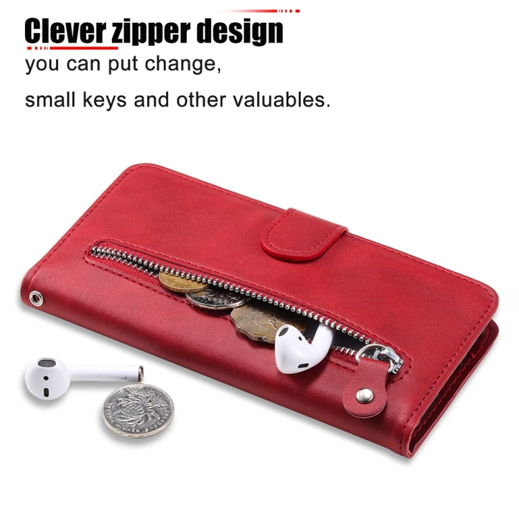 Fashion Calf Texture Zipper Leather Phone Case, For iPhone 16e, For iPhone 15 Pro Max, For iPhone 15 Pro, For iPhone 15 Plus