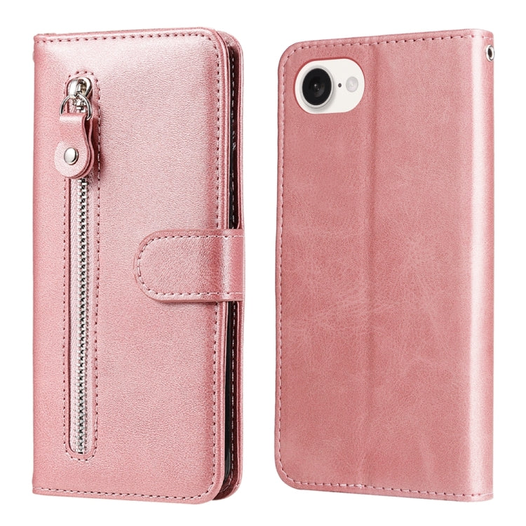 Fashion Calf Texture Zipper Leather Phone Case, For iPhone 16e, For iPhone 15 Pro Max, For iPhone 15 Pro, For iPhone 15 Plus