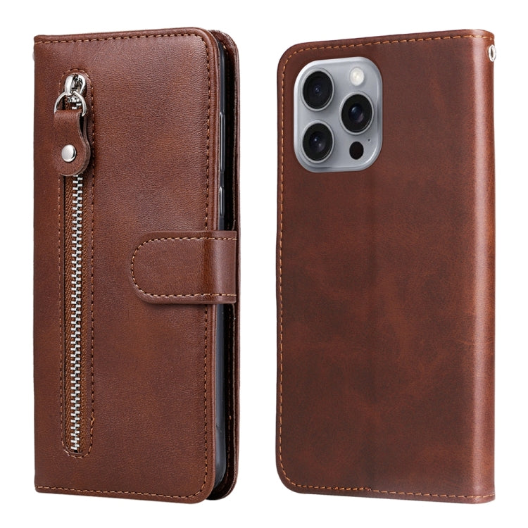 Fashion Calf Texture Zipper Leather Phone Case, For iPhone 16e, For iPhone 15 Pro Max, For iPhone 15 Pro, For iPhone 15 Plus