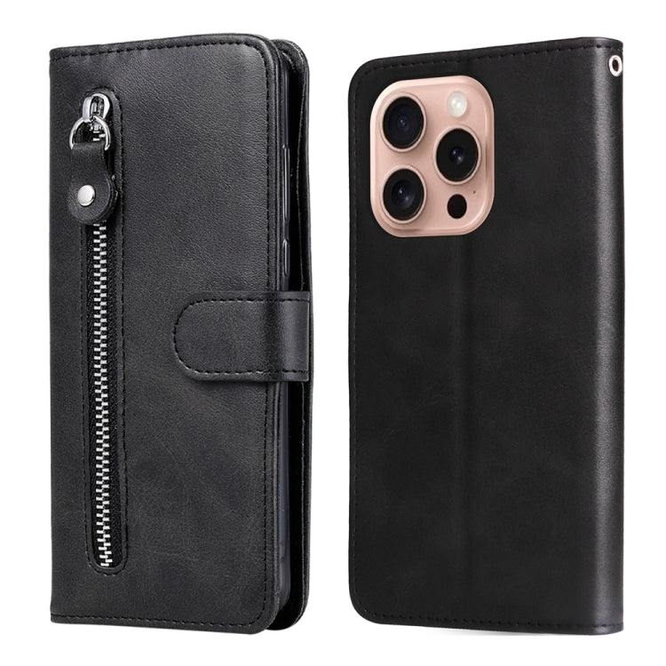 Fashion Calf Texture Zipper Leather Phone Case, For iPhone 16e, For iPhone 15 Pro Max, For iPhone 15 Pro, For iPhone 15 Plus
