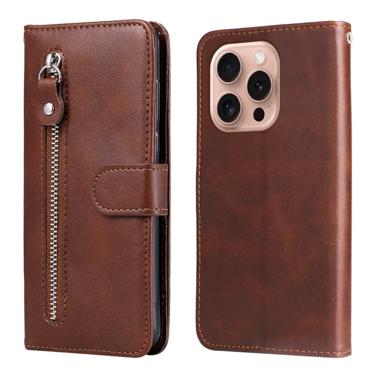 Fashion Calf Texture Zipper Leather Phone Case, For iPhone 16e, For iPhone 15 Pro Max, For iPhone 15 Pro, For iPhone 15 Plus
