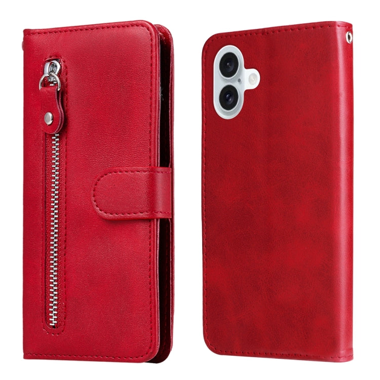 Fashion Calf Texture Zipper Leather Phone Case, For iPhone 16e, For iPhone 15 Pro Max, For iPhone 15 Pro, For iPhone 15 Plus
