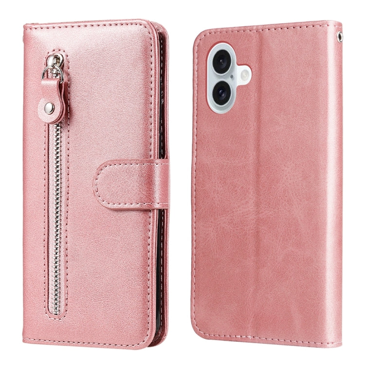 Fashion Calf Texture Zipper Leather Phone Case, For iPhone 16e, For iPhone 15 Pro Max, For iPhone 15 Pro, For iPhone 15 Plus