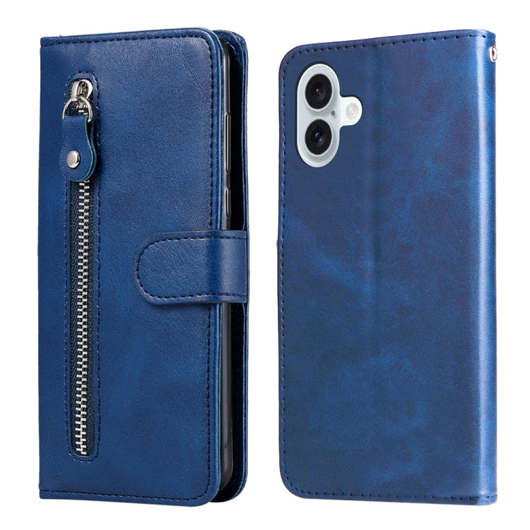 Fashion Calf Texture Zipper Leather Phone Case, For iPhone 16e, For iPhone 15 Pro Max, For iPhone 15 Pro, For iPhone 15 Plus