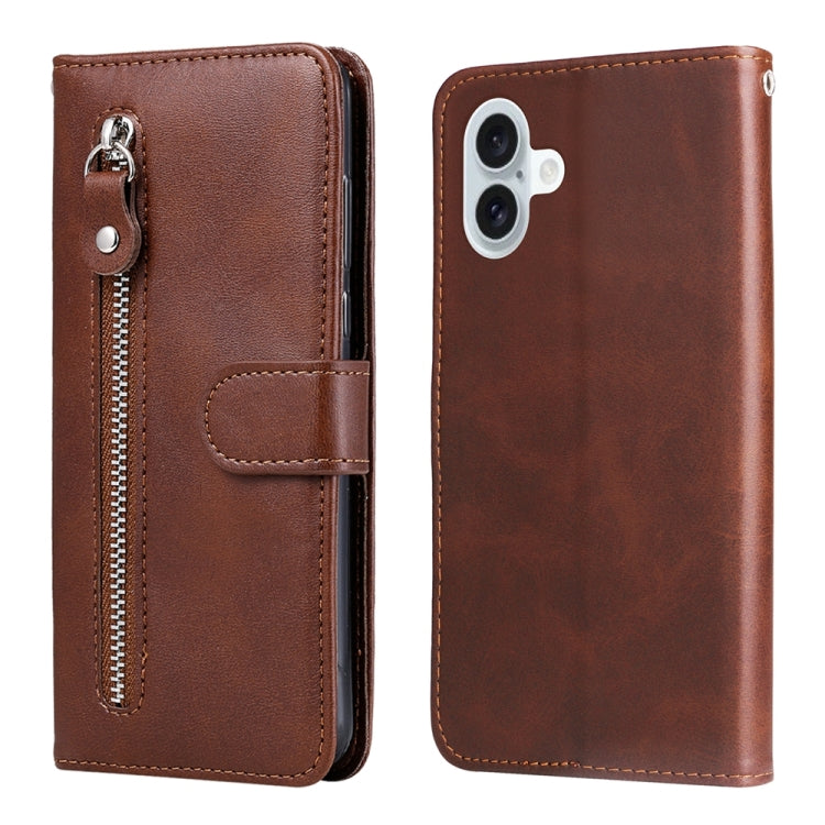 Fashion Calf Texture Zipper Leather Phone Case, For iPhone 16e, For iPhone 15 Pro Max, For iPhone 15 Pro, For iPhone 15 Plus