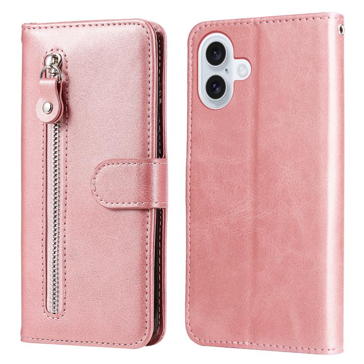 Fashion Calf Texture Zipper Leather Phone Case, For iPhone 16 Pro Max, For iPhone 16 Pro, For iPhone 16 Plus, For iPhone 16