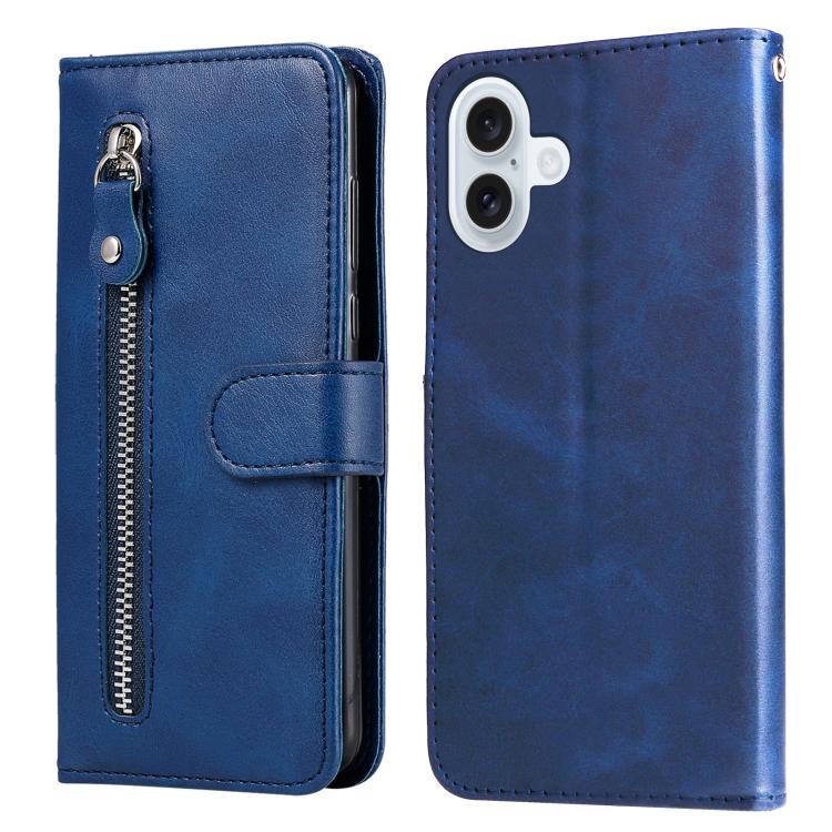 Fashion Calf Texture Zipper Leather Phone Case, For iPhone 16 Pro Max, For iPhone 16 Pro, For iPhone 16 Plus, For iPhone 16