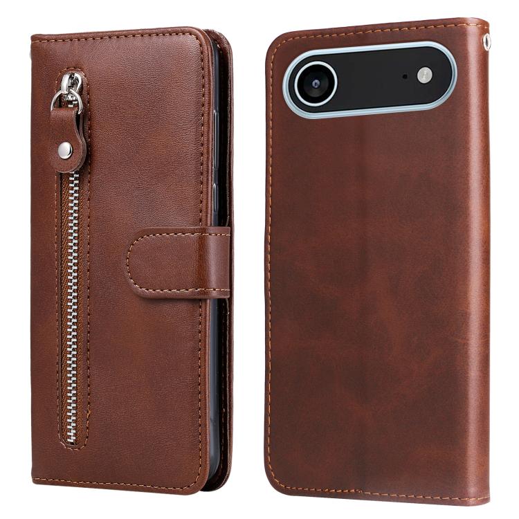 Fashion Calf Texture Zipper Leather Phone Case, For iPhone 16e, For iPhone 15 Pro Max, For iPhone 15 Pro, For iPhone 15 Plus