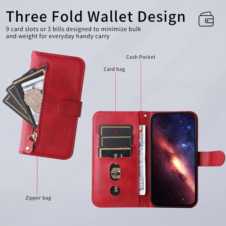 Fashion Calf Texture Zipper Leather Phone Case, For iPhone 16 Pro Max, For iPhone 16 Pro, For iPhone 16 Plus, For iPhone 16