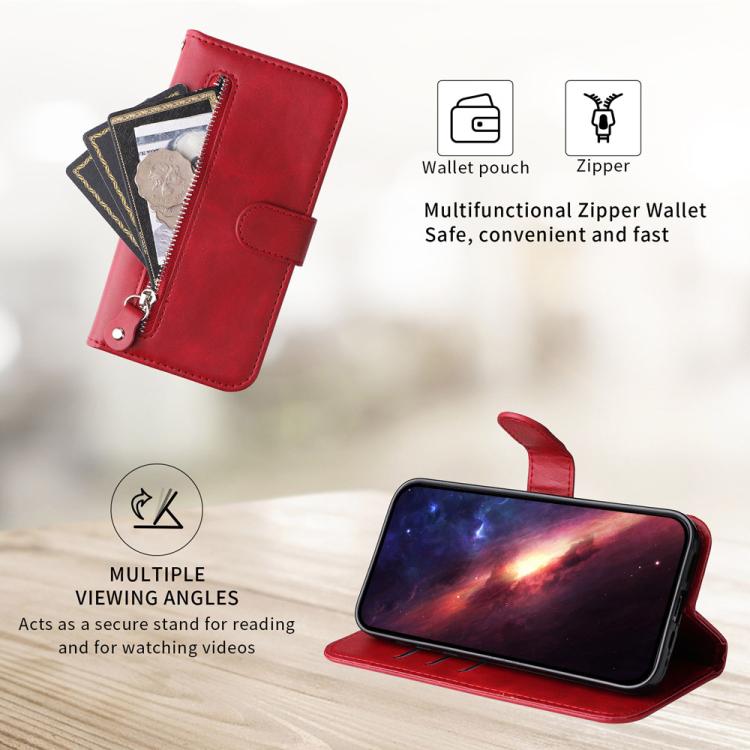Fashion Calf Texture Zipper Leather Phone Case, For iPhone 16 Pro Max, For iPhone 16 Pro, For iPhone 16 Plus, For iPhone 16