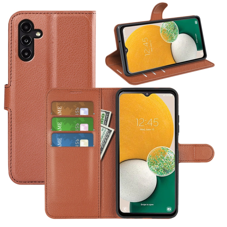 Litchi Texture Horizontal Flip Phone Case with Holder, For Samsung Galaxy A14 5G