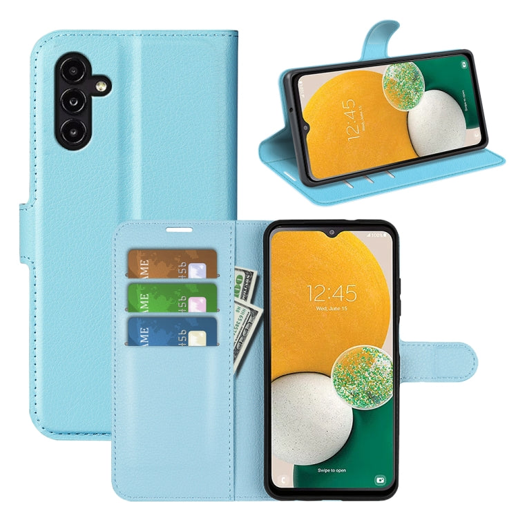 Litchi Texture Horizontal Flip Phone Case with Holder, For Samsung Galaxy A14 5G