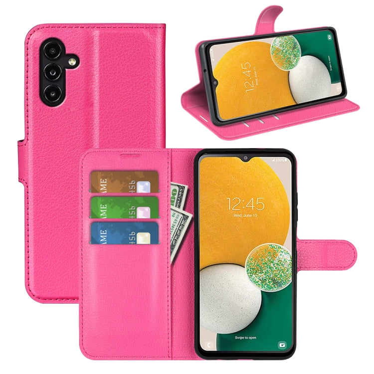 Litchi Texture Horizontal Flip Phone Case with Holder, For Samsung Galaxy A14 5G