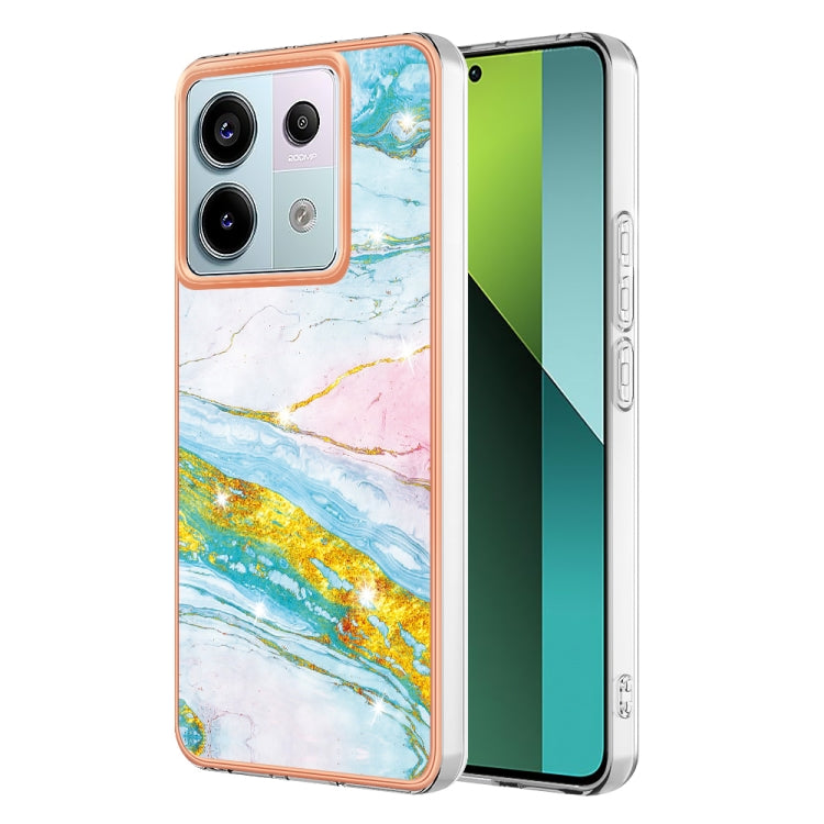 Electroplating Marble Dual-side IMD Phone Case, For Xiaomi Redmi Note 13 Pro+ 5G, For Xiaomi Redmi Note 13 Pro 5G Global, For Xiaomi 13T/13T Pro, For Xiaomi Poco F5 5G/Redmi Note 12 Turbo