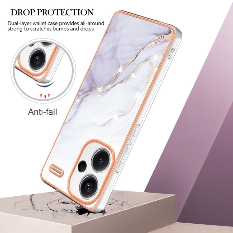 Electroplating Marble Dual-side IMD Phone Case, For Xiaomi Redmi Note 13 Pro+ 5G, For Xiaomi Redmi Note 13 Pro 5G Global, For Xiaomi 13T/13T Pro, For Xiaomi Poco F5 5G/Redmi Note 12 Turbo